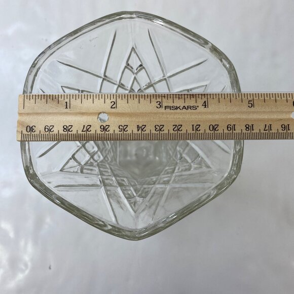 E. O. Brody Clear Crystal Tulip 9" Vase Starburst Vintage - Picture 7 of 9